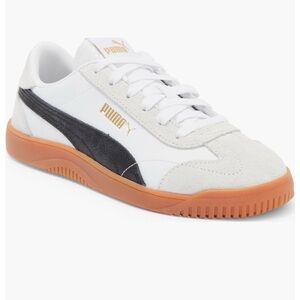 Puma Women’s 9.5 White and Black Sneakers with Retro Court Style